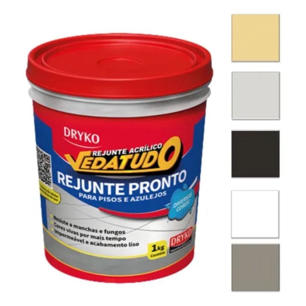 Rejunte Acrilico Piso Porcelanato Banheiro Piscina Dryko 1kg