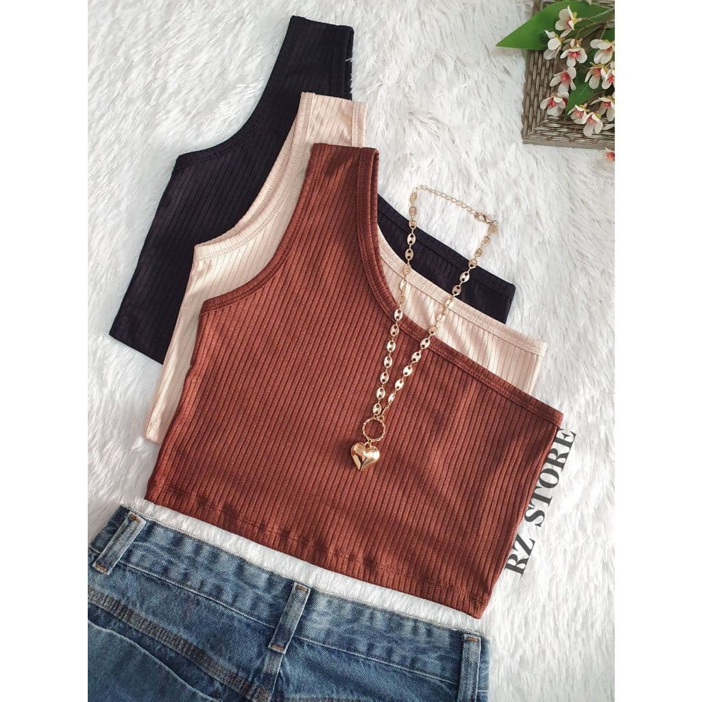 KIT2 cropped um ombro mula manca básica/top/regata/moda feminina/ Nula Manga