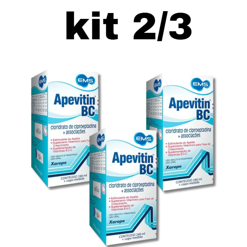Kit Apevitin BC 240ml Estimulante do Apetite - EMS