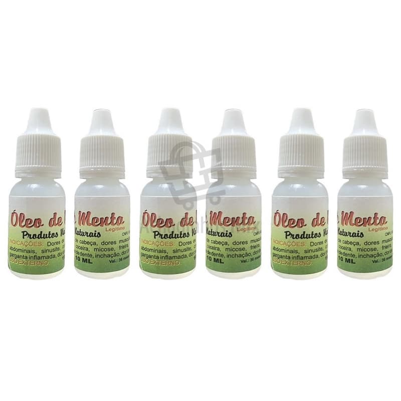 Kit C/6 Óleo de Menta Peperita 10ml | Natural | Bem-estar e Alívio Diário