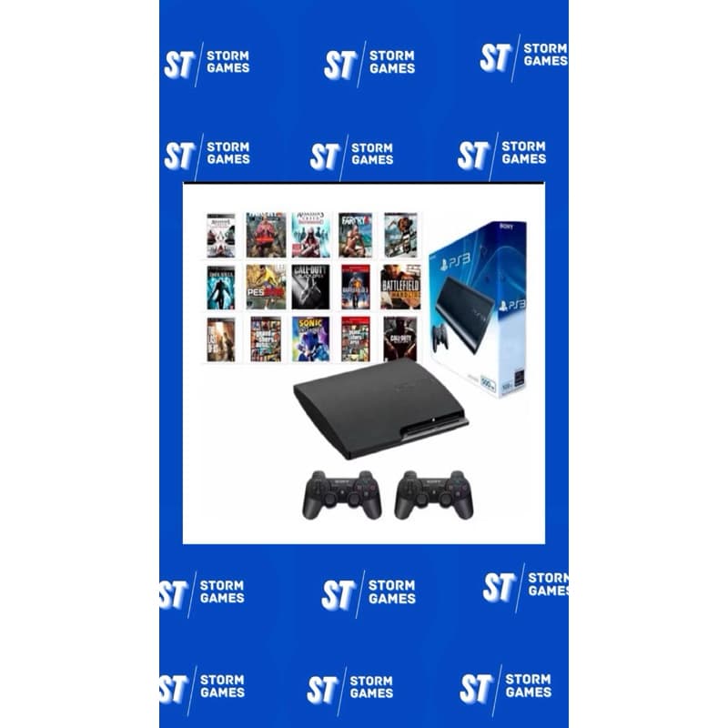 PS3 DESBLOQUEADO C/+de 20k JOGOS+2 CONTROLES