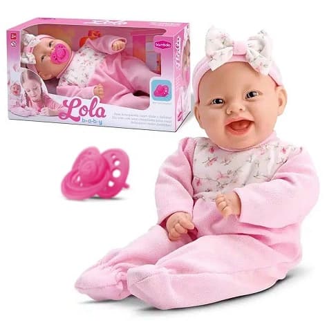 Boneca Lola Baby Com Chupeta Bebê Menina Brinquedo - Bambola -