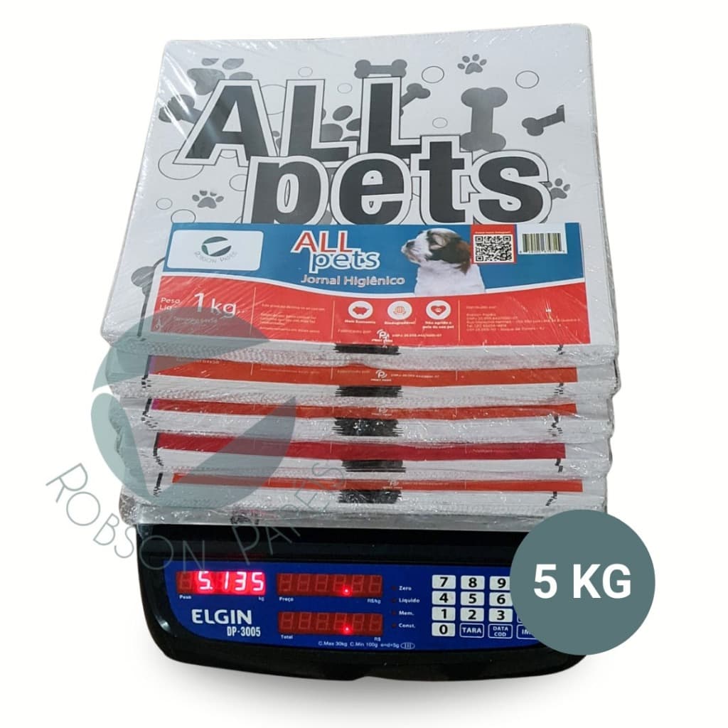 Jornal Pet 5kg ou 300 Folhas papel limpo 5 unidades de 1kg