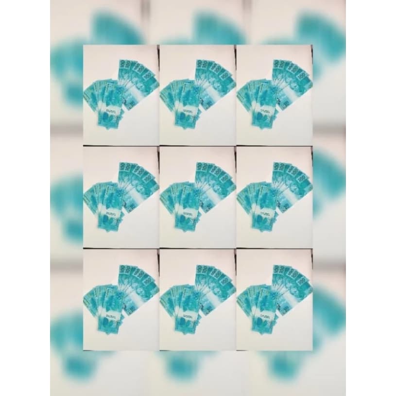 dinheiro de brincadeira, sem valor, kit com 100 cédulas, tamanho real.