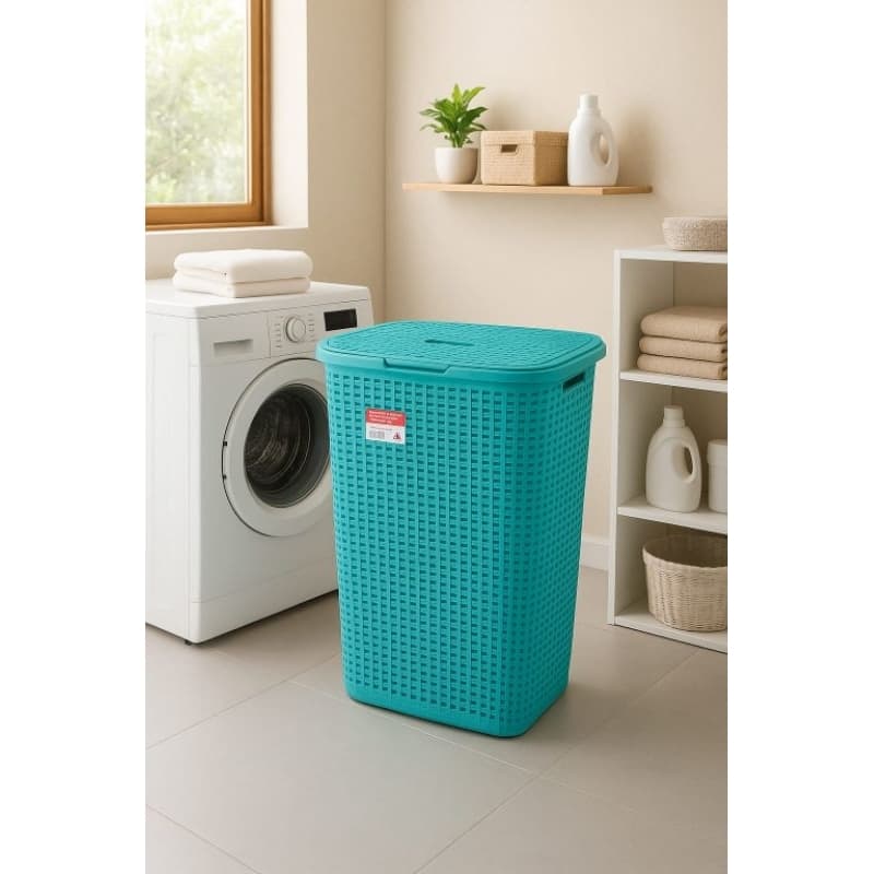 Cesto de Roupa Rattan 72 litros, organizador de brinquedos, 72 litros ideal para familia