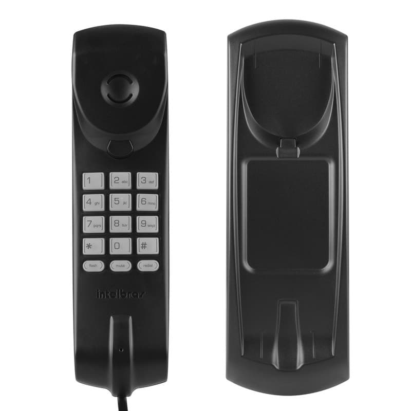 Telefone Fixo Intelbras TC 20 Preto Interfone Gondola Com Fio