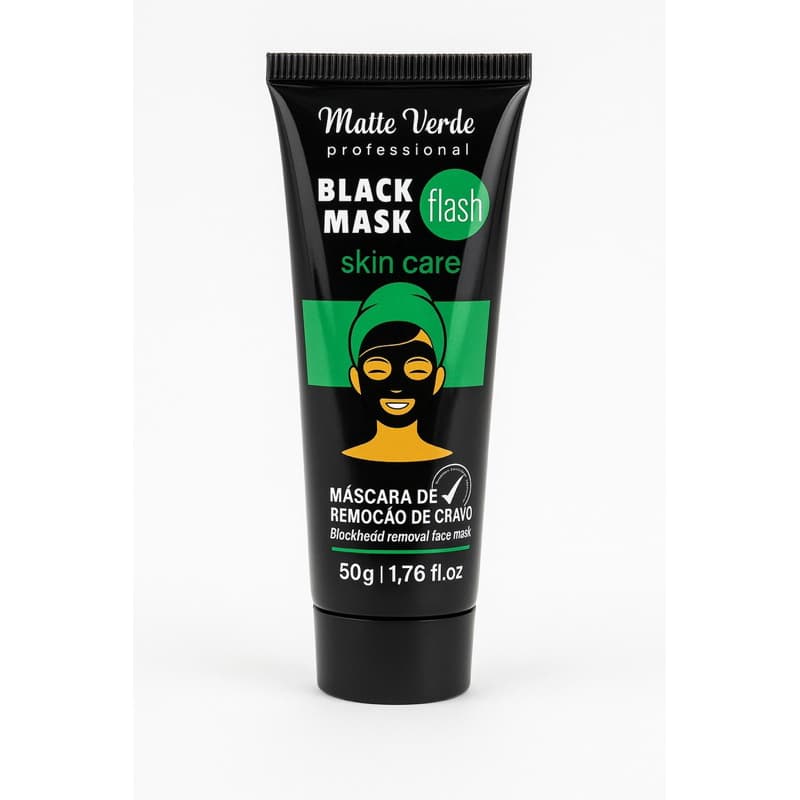 Máscara Facial Peel Off Black  matto verde 50mlRemovedora de Cravos, Limpeza Profunda, Controle de Oleosidade, Unissex