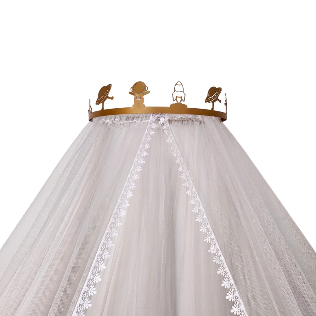 Dossel astronauta com mosquiteiro tule