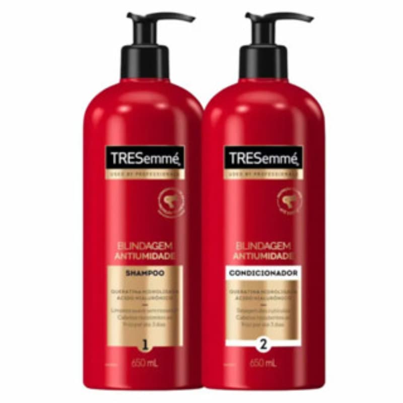 KIT SHAMPOO E CONDICIONADOR TRESEMMé BLINDAGEM ANTIUMIDADE 650ML CADA