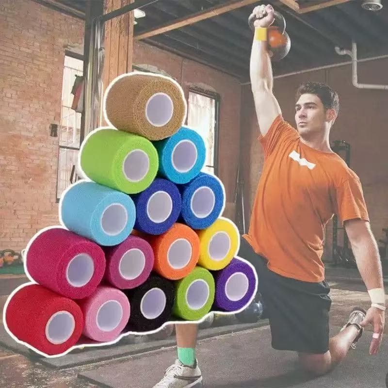Fita Elástica Autoadesiva Esportiva – Bandagem Ortopédica Colorida : 5 cm x 4,5 m