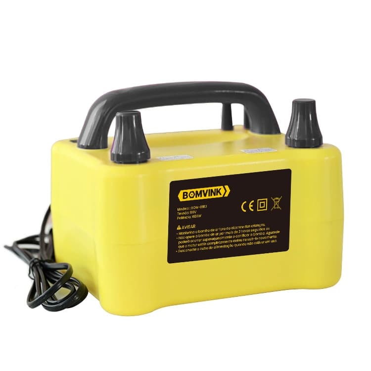 Bomba de Ar Inflador de Balão 127V/220V-600W Bexiga Compressor 2 Bicos