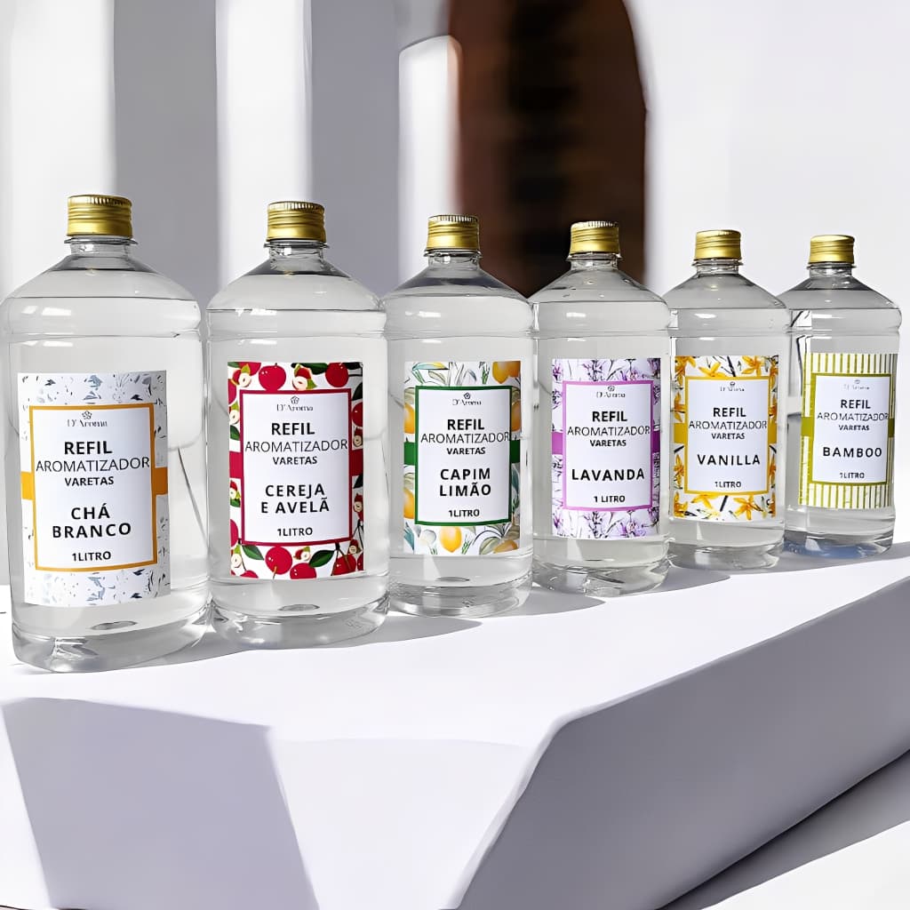 Refil difusor de ambientes e varetas 1 litro varios aromas