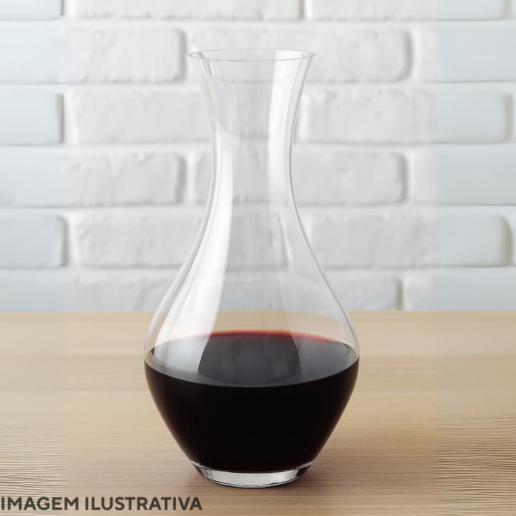 Decanter Malbec 950ml Vidro Cristalino Design Moderno Para Harmonizar Sabores Do Vinho