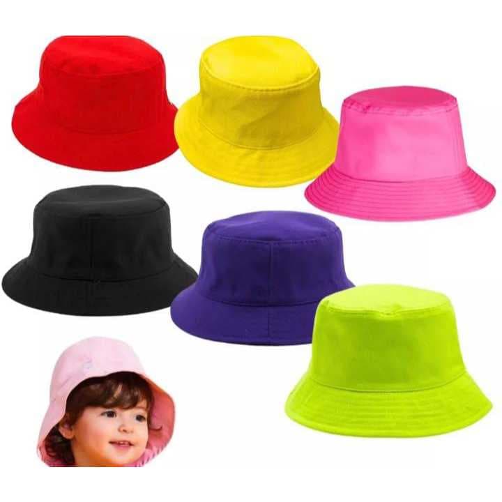Kit  10  Unidades Chapéu Boucket   Cata Ovo Infantil  Tamanho P, M , G. Colorido
