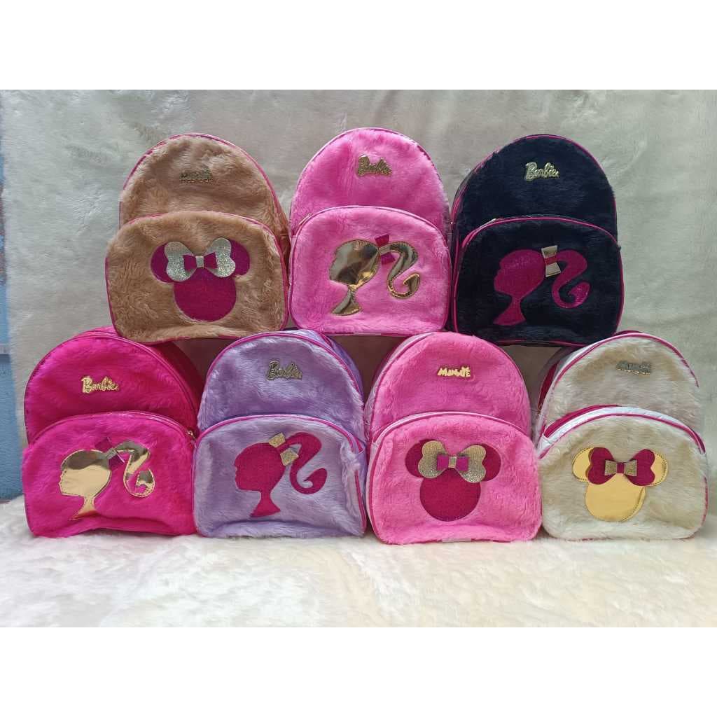 Mochila infantil   Minnie ,Barbie menina ideal para escola creche passeio com alças ajustáveis