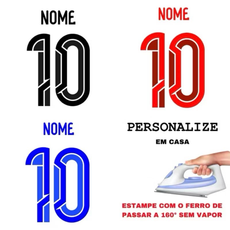 Fonte termocolante nome e número para personalizar camisas PROMOÇÃO