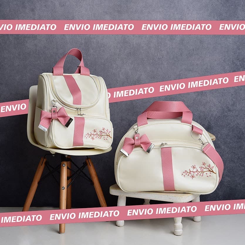 Kit Bolsas de Maternidade Conjunto de 2 Peças De Luxo Menina/Menino