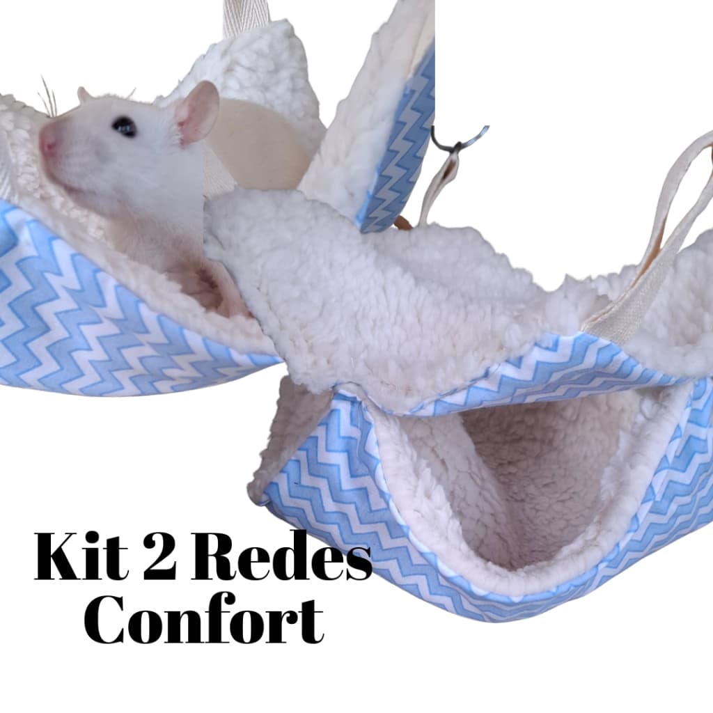Kit com 2 redes de descanso para rato twister e outros roedores, Pet, enxoval para rato