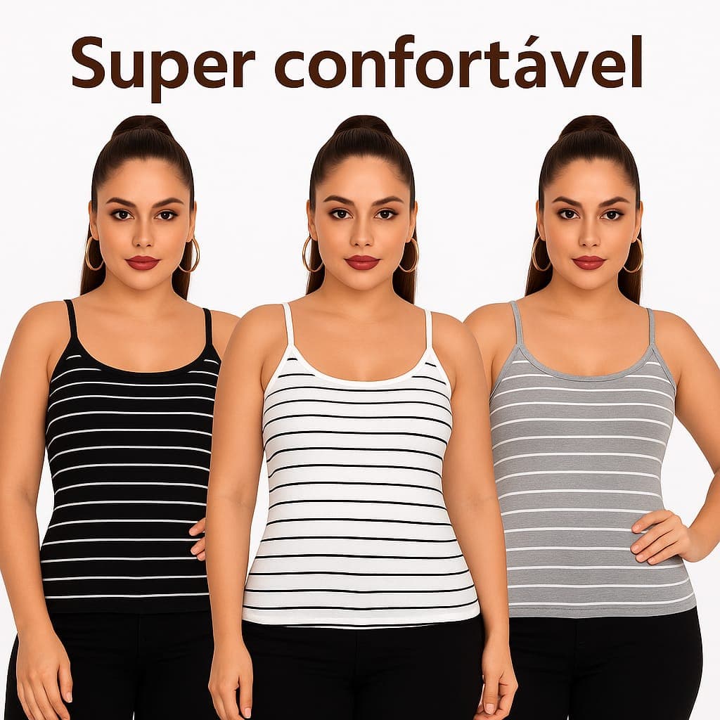 Regata,Blusinha Feminina Academia Canelada Básica-Verão