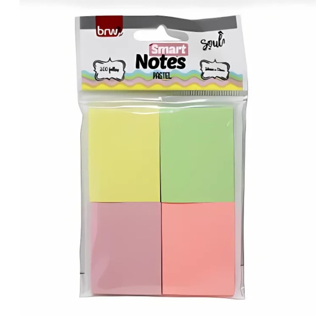 Kit 4 Post its Colorido Lembrete Anotações Concurseiro Papel colável 50 folhas