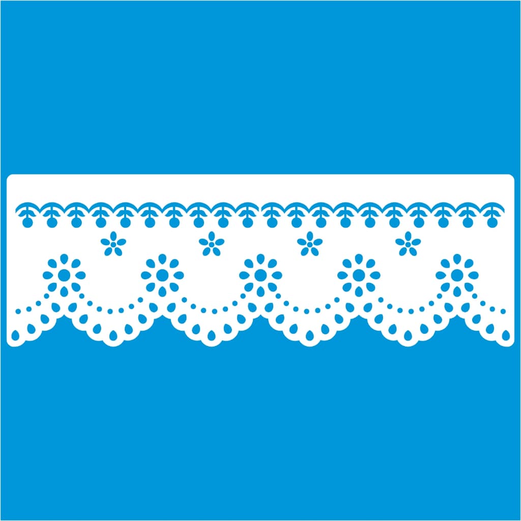 STENCIL 8 x 25 BORDADO INGLÊS MOLDE VAZADO PINTURA TECIDO MDF MADEIRA PAREDE CAMISETA PANO PRATO