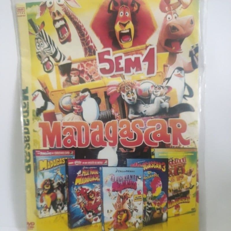 dvd Madagascar 5x1