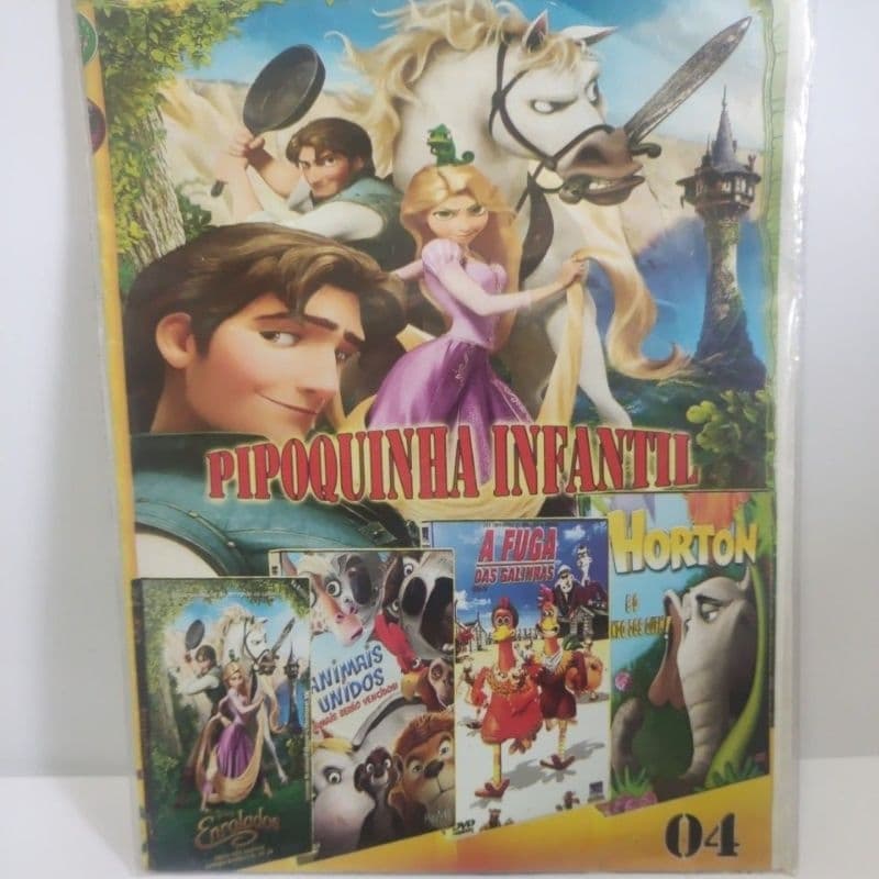 dvd Pipoquinha infantil 4x1