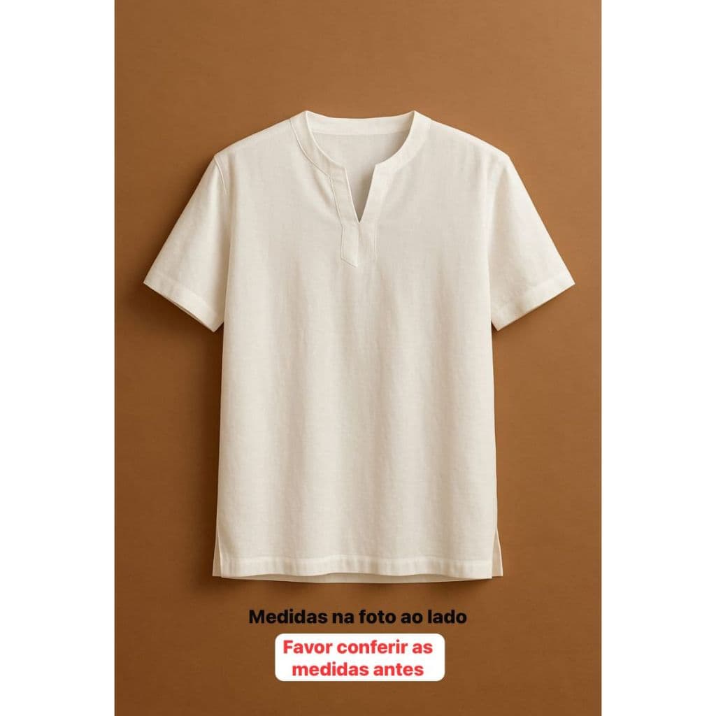 Bata Tactel Ração Camisu Masculino Umbanda Candomblé