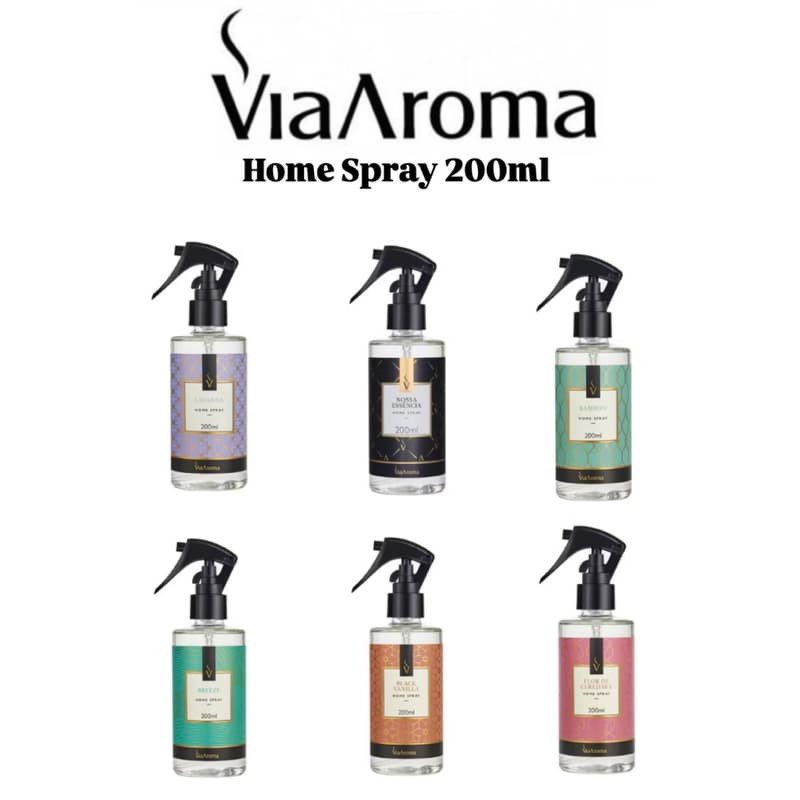 Home Spray Via Aroma 200ml - Aromatizador de Ambientes Cheiro para Casa