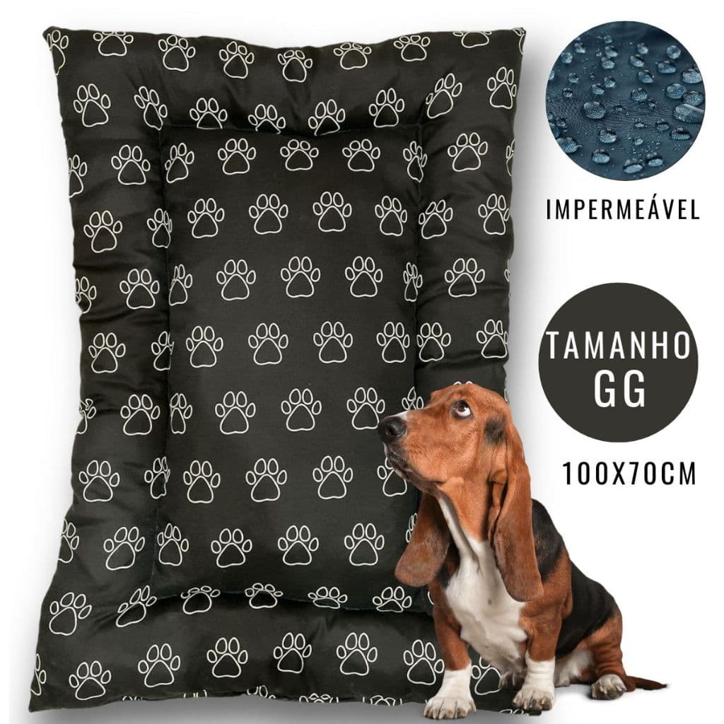 Cama de Cachorro G Colchonete Pet 95x65cm Caminha Cachorro e Gato
