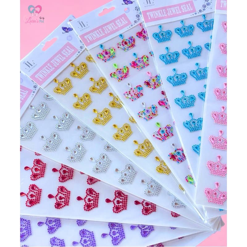 Cartela de Coroa Adesiva - 3 unidades - 24 adesivo por Cartela