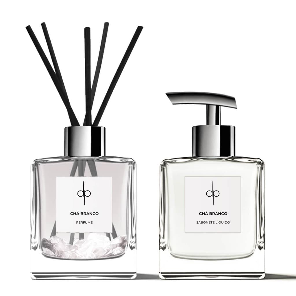 Kit SPA Cristal (Chá Branco) Pureza e Harmonia | Aromatizadores com Pedras Naturais | Presente I Di Piettro