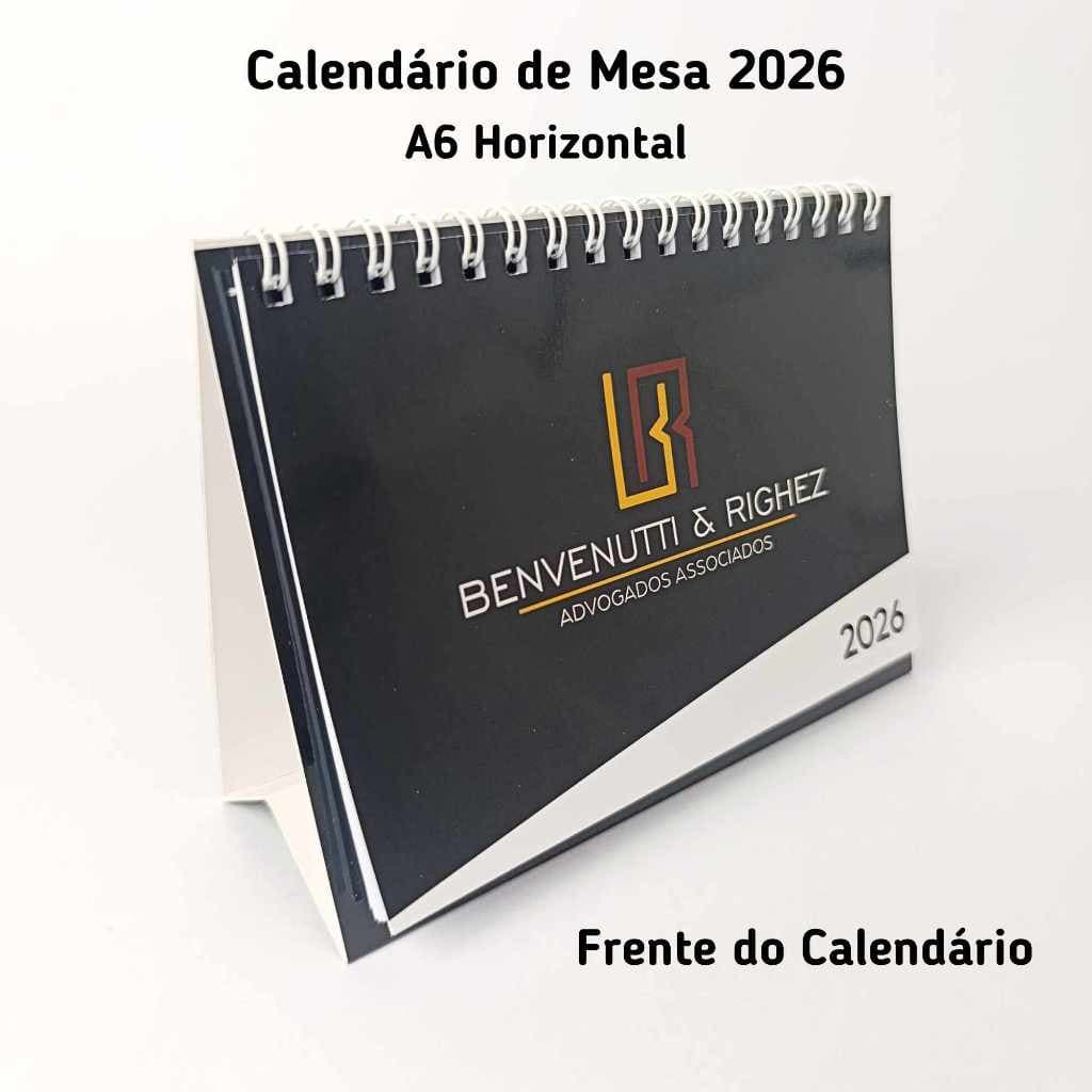 Calendário De Mesa 2026 - Office - Personalizado Com Logo