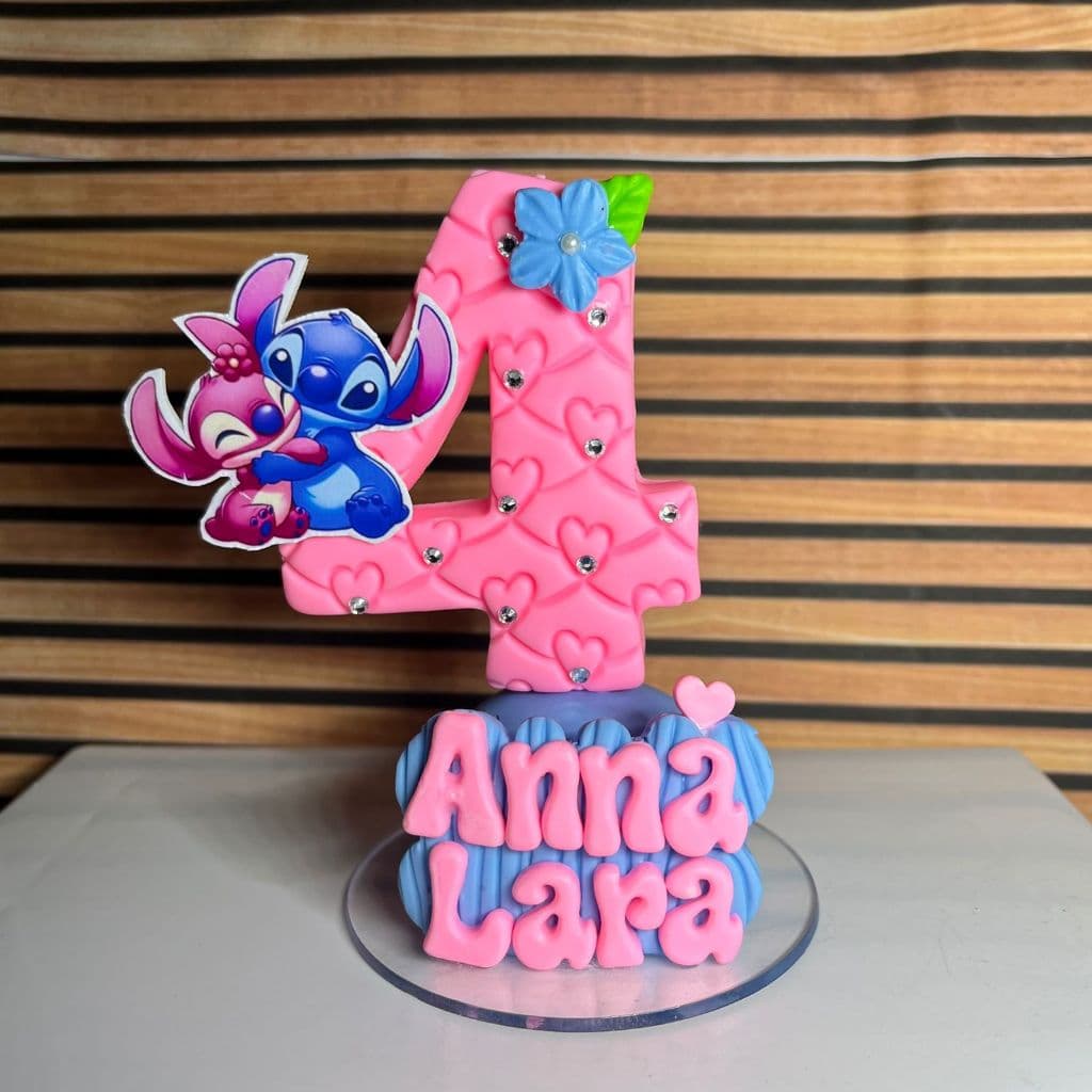 Vela Aniversario Personalizada Stittch angel