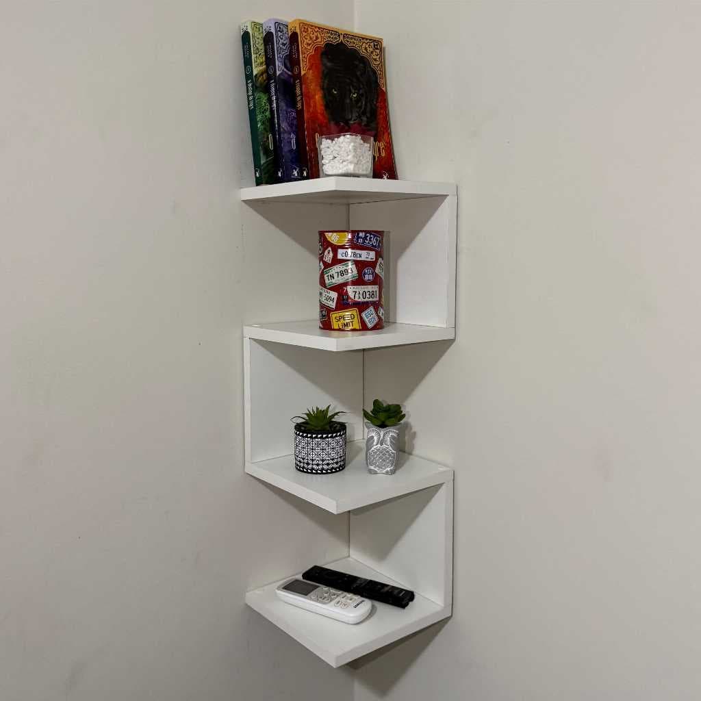Prateleira de Canto 3D Nichos, Livros, Estante, Decoração