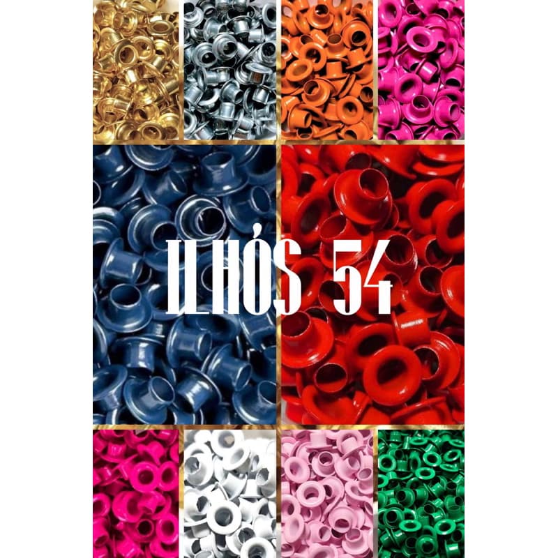 🧷 Kit 10 Cores de ILHÓS N° 54 DE FERRO – 500 Peças Totais