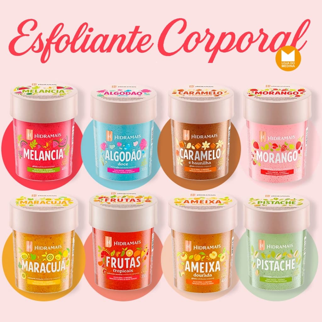 ESFOLIANTE CORPORAL MARAVILHOSO - DIVERSAS FRAGRÂNCIAS - HIDRAMAIS