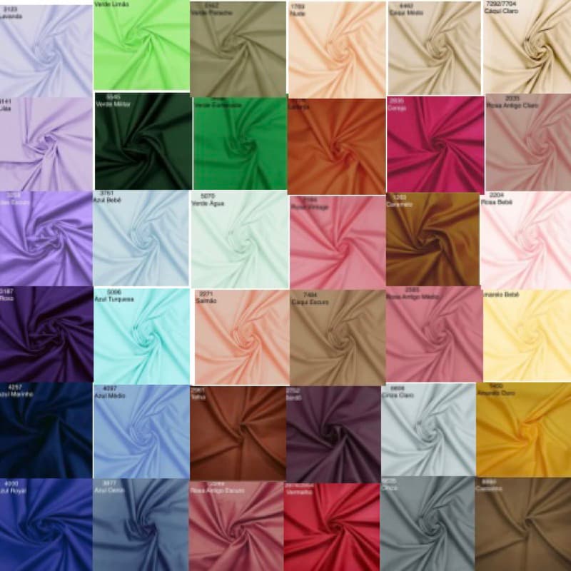 Tecido Tricoline Silky Liso 100% Algodão Qualidade Premium 1,50 de largura