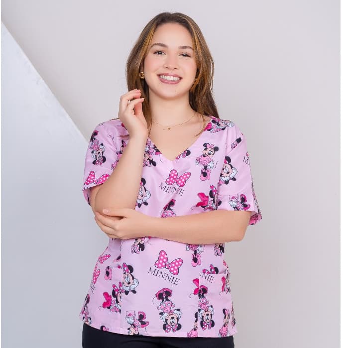 Bata Feminina Acinturada Personagens de Desenhos