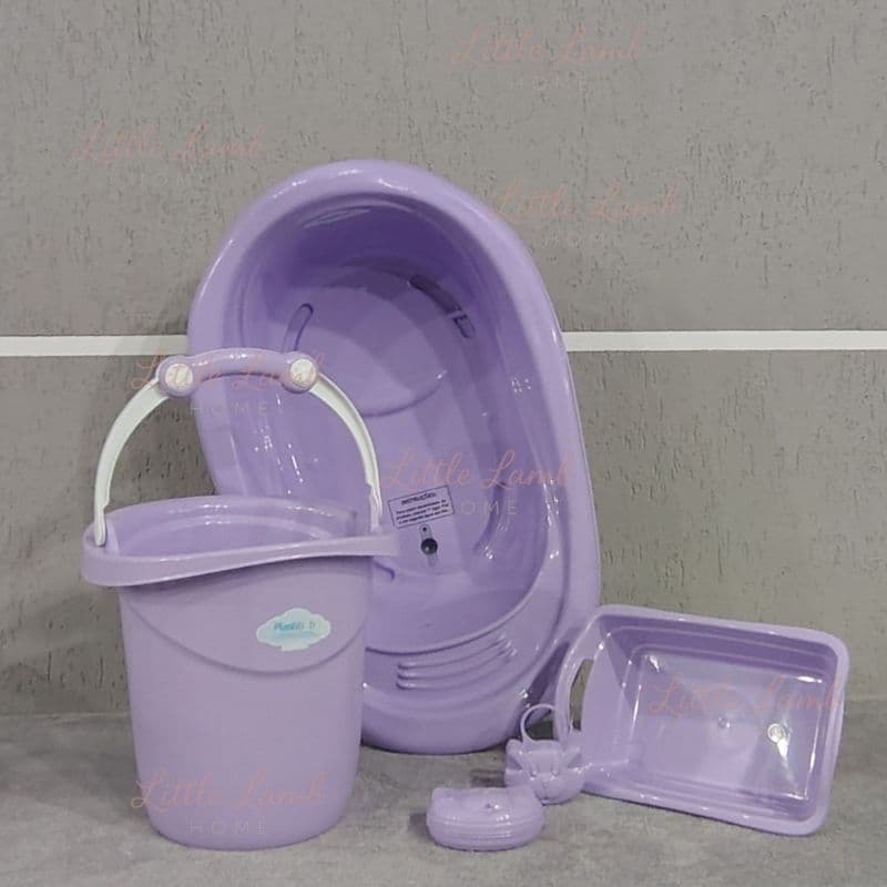 Kit Banho Baby Completo – Banheira 22L + Ofurô 11L + Acessórios Bebê