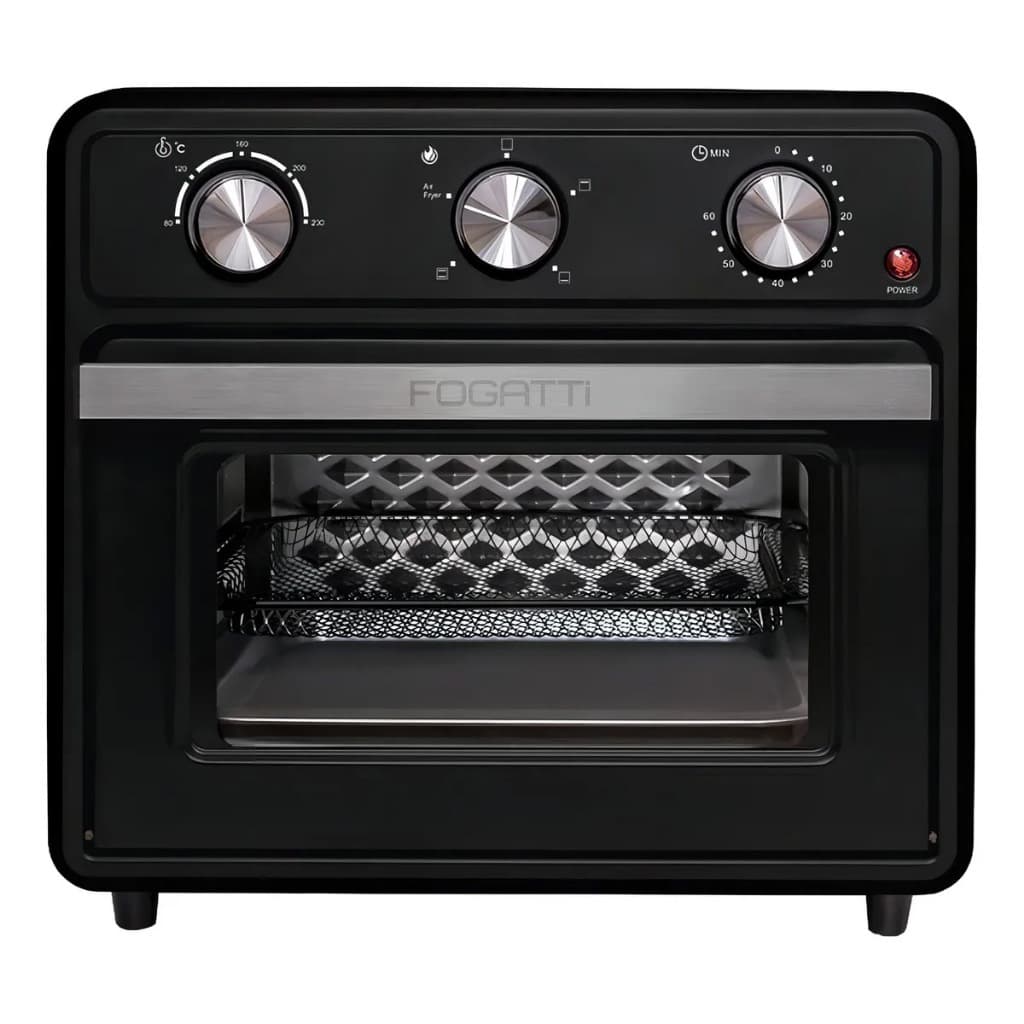 Forno Air Fryer De Bancada  Fogatti Preto Com 22 Litros
