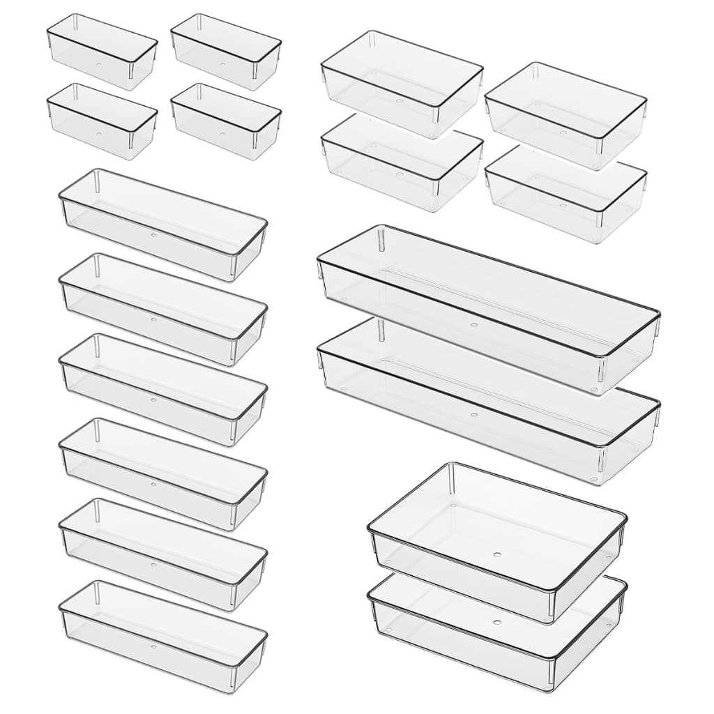 18 Organizadores Modular Multiuso Para Gavetas Mesa Organizadores, Armários, Geladeiras, em Acrílico