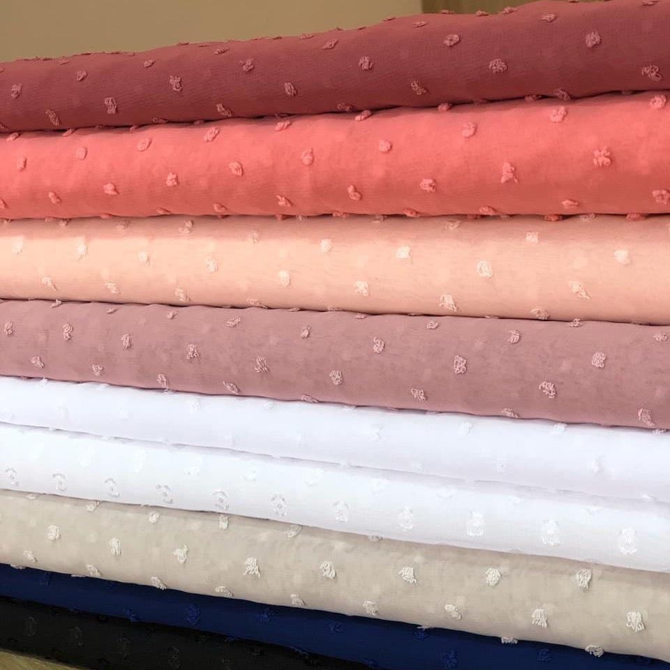 Tecido Cambraia Poá 100% algodão 1 x 1,50 diversas cores