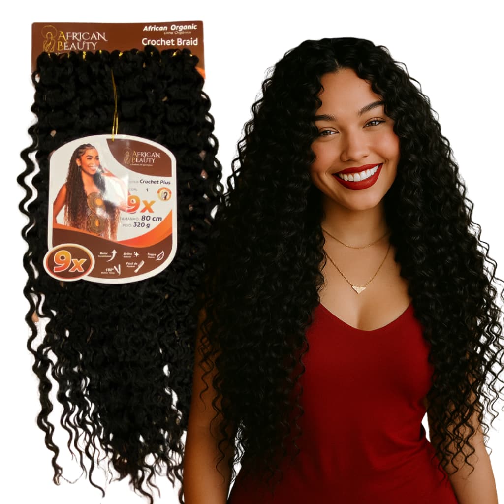 Cabelo Orgânico Crochet Plus 80cm 320g African Beauty Cacheado