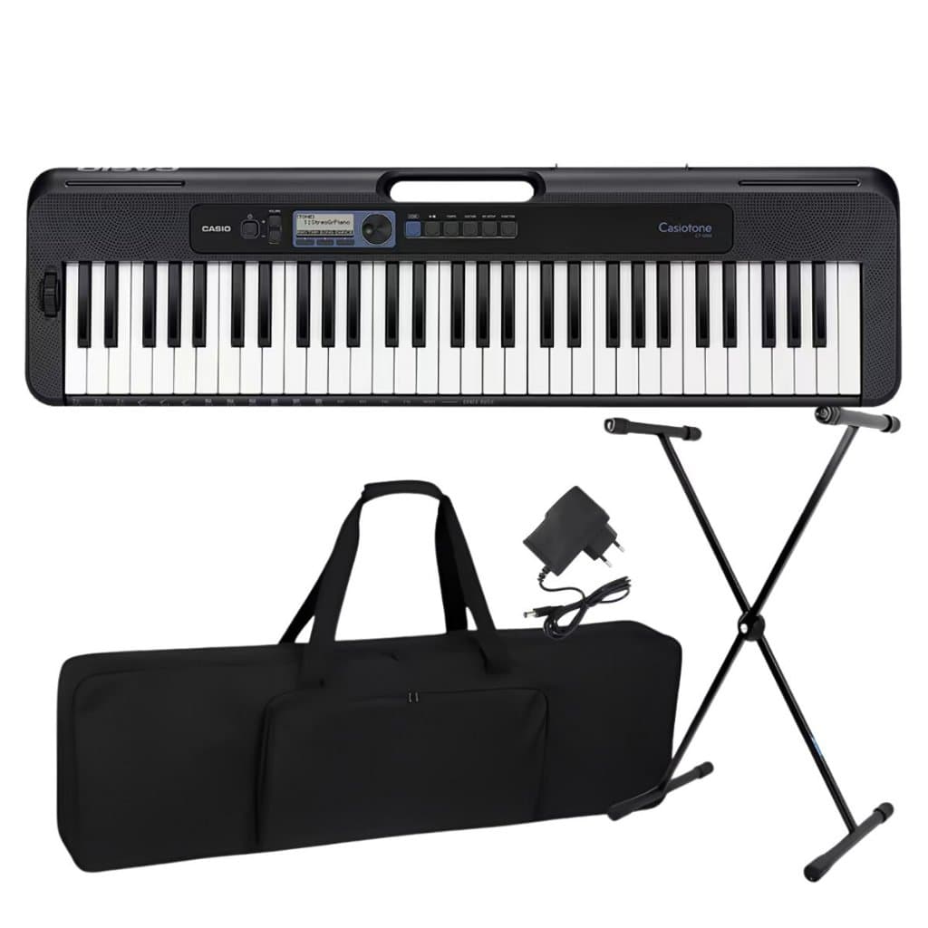 Kit Teclado Musical Casio CT-S300C2 Teclas Sensitivas + Capa Suporte
