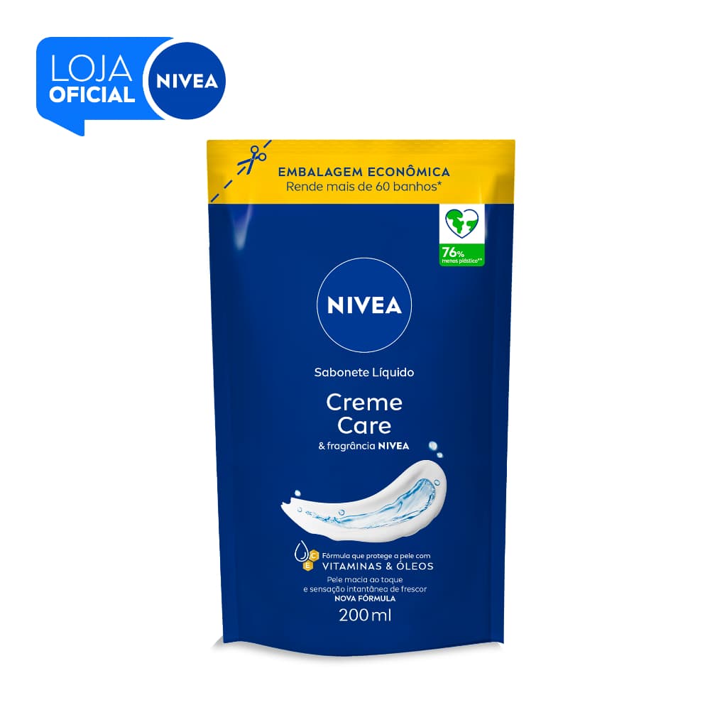 NIVEA Sabonete Líquido Refil Creme Care 200ml