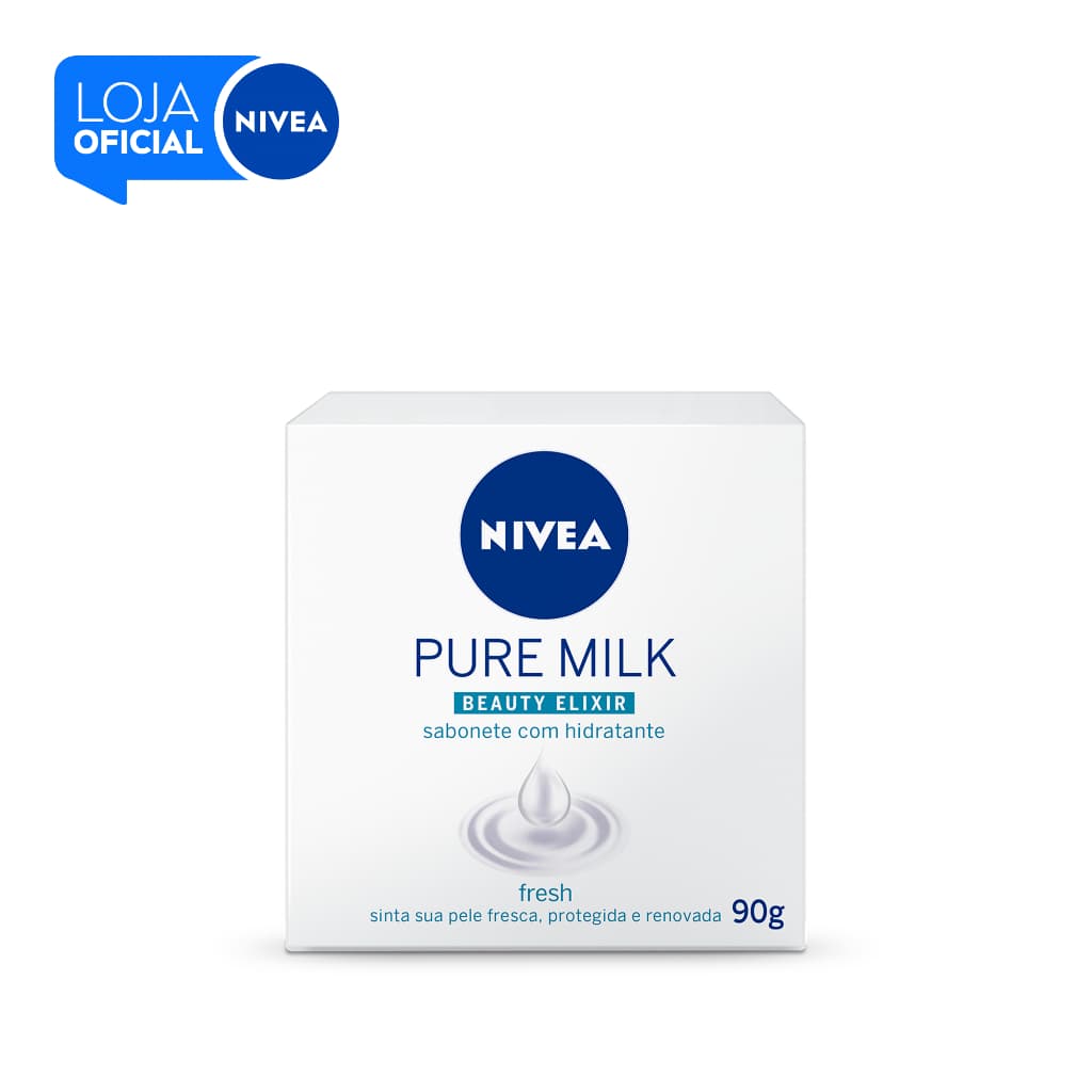 NIVEA Sabonete em Barra Pure Milk Fresh 90g