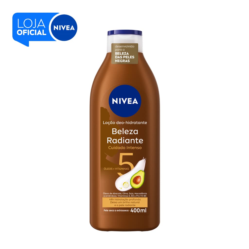 NIVEA Hidratante Desodorante Beleza Radiante Cuidado Intenso 400ml BBB 26