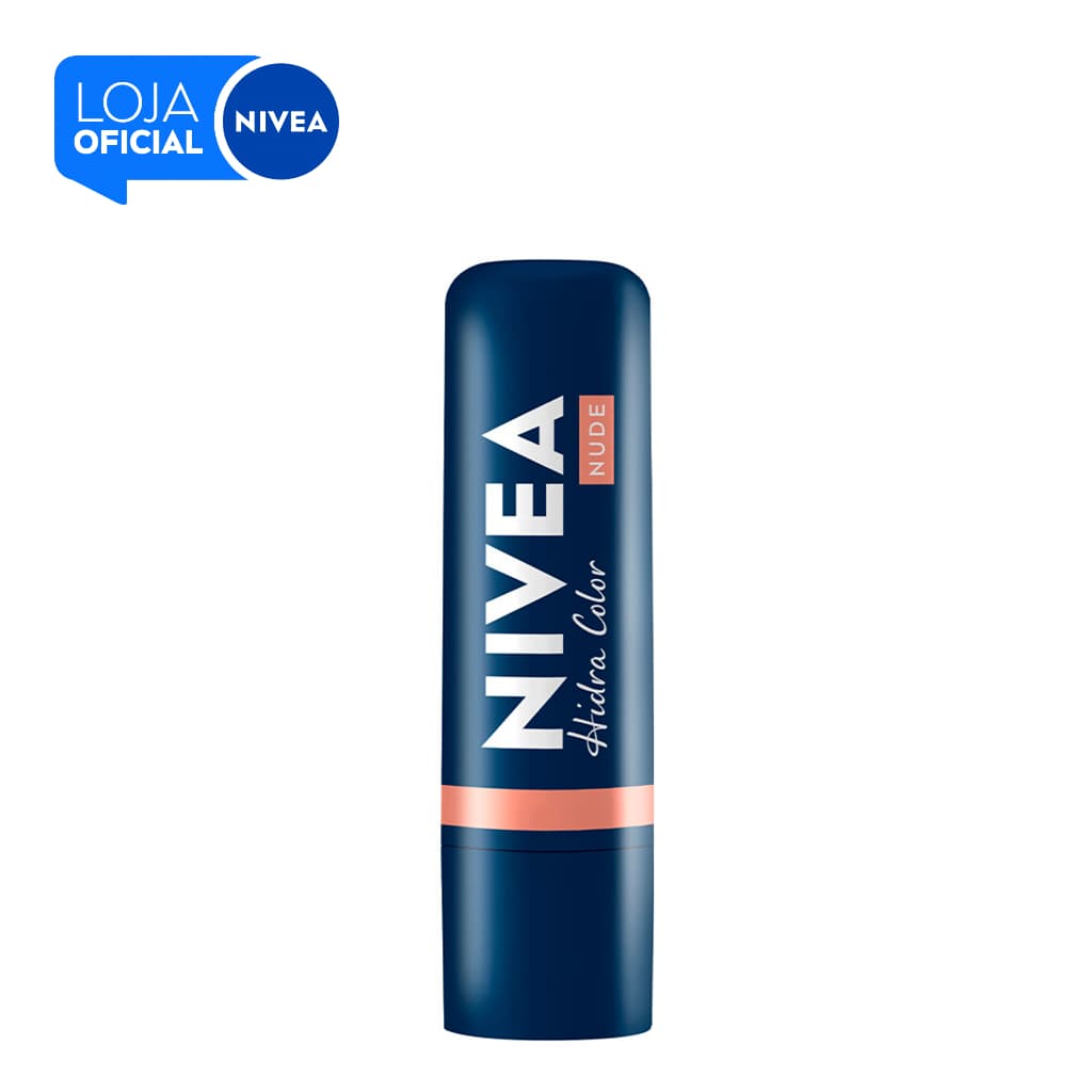 NIVEA Hidratante Labial Hidra Color 2 em 1 Champanhe Nude 4,8g