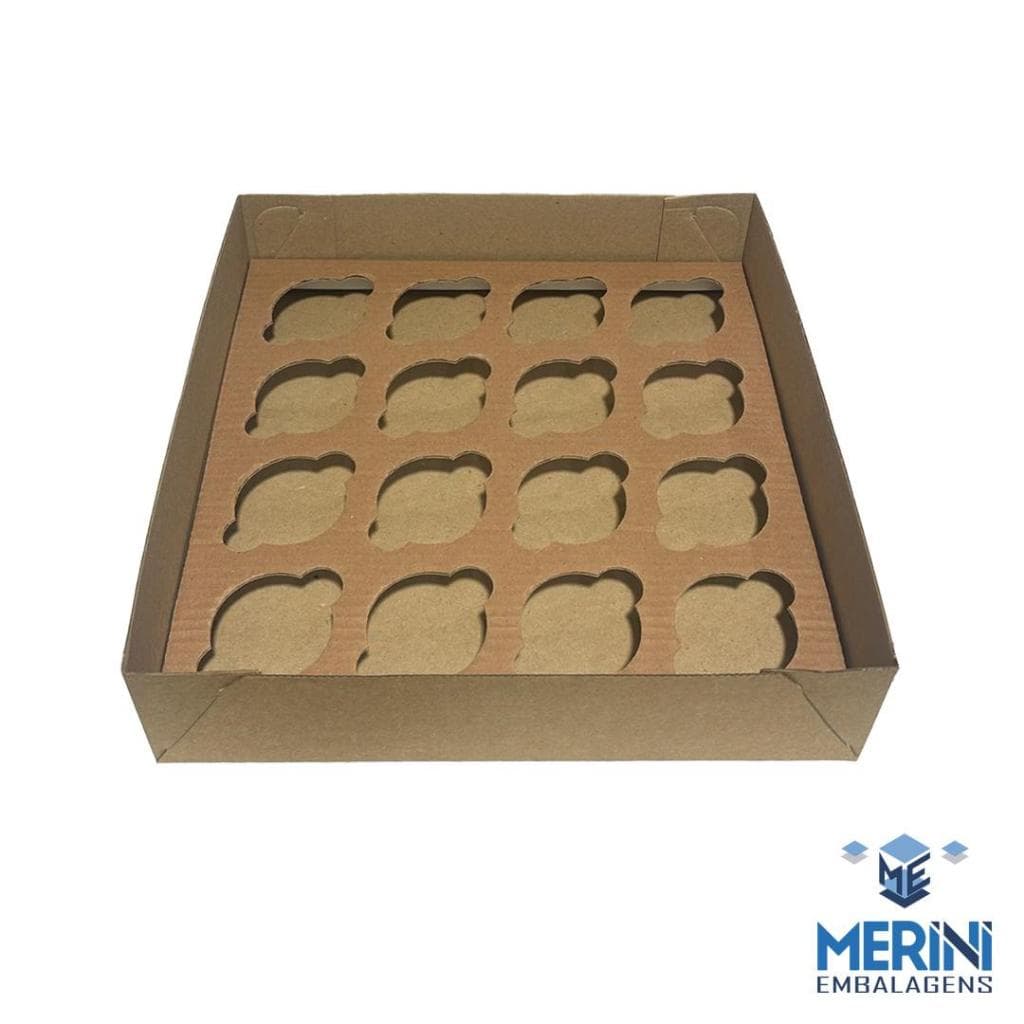 10 UNI - CAIXA TRANSPORTE CUPCAKE 16 UNI
